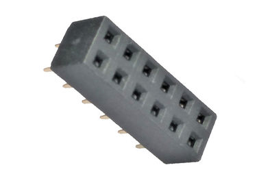 Conector femenino 2.54m m del jefe de la fila doble 180 flash del oro del grado PA9T