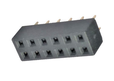 Conector femenino 2.54m m del jefe de la fila doble 180 flash del oro del grado PA9T