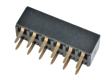 Conector femenino 2.54m m del jefe de la fila doble 180 flash del oro del grado PA9T