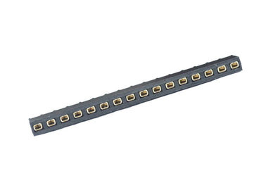 16 tipo recto negro de la hembra del Pin del Pin del jefe 2.54m m fila redonda de la echada de la sola