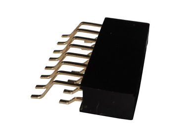 Tipo femenino 16 Pin del conector 2.54m m SMT del jefe de la fila doble con horizontal