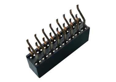 Tipo femenino 16 Pin del conector 2.54m m SMT del jefe de la fila doble con horizontal