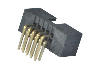 Un tipo de ángulo recto flash del conector del jefe de la caja de la fila del oro del tablero del PWB