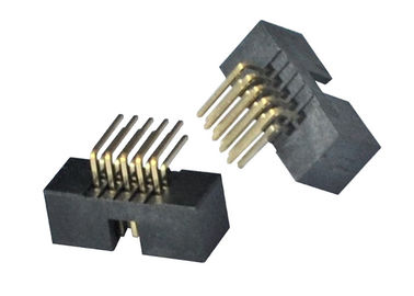 Un tipo de ángulo recto flash del conector del jefe de la caja de la fila del oro del tablero del PWB