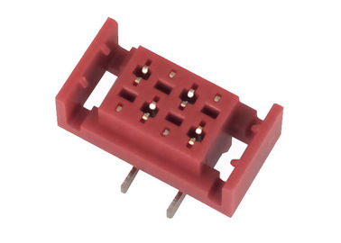 1,27 milímetros de Idc del conector del jefe 4 de voltaje que soporta femenino rojo del Pin 500AC