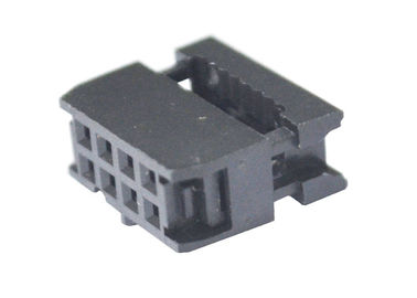 8 material femenino de los conectores de cinta de la placa de circuito del alambre del Pin IDC 2.54m m PBT