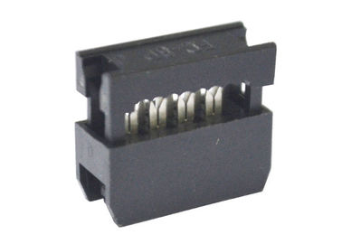 8 material femenino de los conectores de cinta de la placa de circuito del alambre del Pin IDC 2.54m m PBT