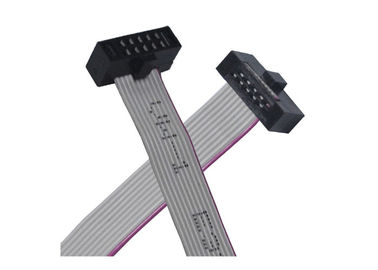 10 alambre flexible del cable de cinta de la echada del cable plano 1.27m m del Pin IDC a subir
