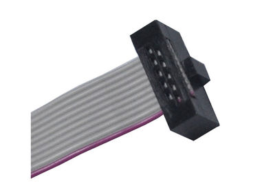 10 alambre flexible del cable de cinta de la echada del cable plano 1.27m m del Pin IDC a subir