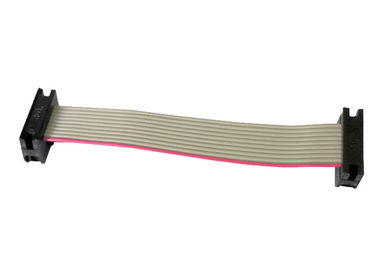 color plano protegido IDC del gris de la longitud variable del Pin del cable de cinta de 2.0m m 10