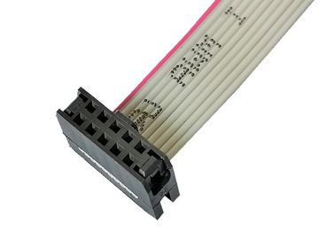 color plano protegido IDC del gris de la longitud variable del Pin del cable de cinta de 2.0m m 10