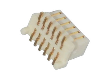 Tablero de 12 Pin para subir a los materiales del contacto del chapado en oro del jefe del Pin de SMT del conector