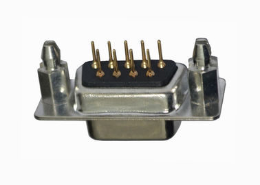 CA doble de ángulo recto de la prenda impermeable 500V de la fila de D del conector de gran intensidad del SUBMARINO