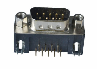 Materiales del contacto del oro/del estañado del conector del SUBMARINO del DB dr D del varón de 9 Pin