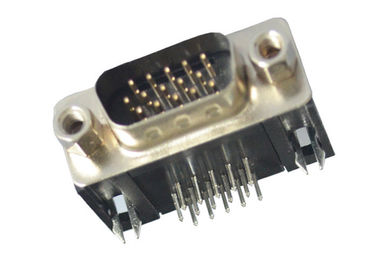 Resistencia de contacto máxima recta masculina modificada para requisitos particulares del conector del SUBMARINO del DB D de 15 Pin