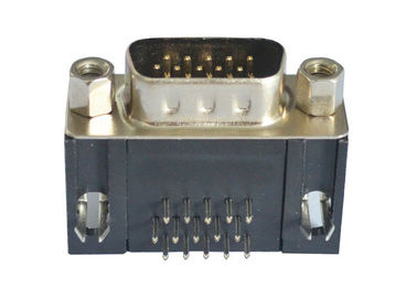 Resistencia de contacto máxima recta masculina modificada para requisitos particulares del conector del SUBMARINO del DB D de 15 Pin