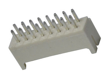 Conector doble de la oblea de la barra de la fila PBT, jefe de cobre amarillo de la hembra del Pin del contacto 16