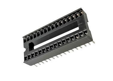 grado actual del conector 3A del jefe del Pin de la perforación rectangular de la INMERSIÓN del zócalo de IC de la echada de 1.778m m