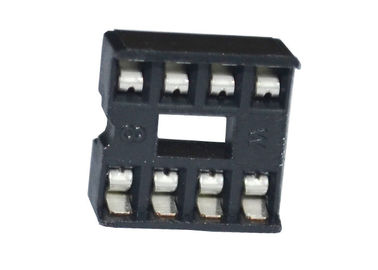 conector del jefe del Pin de la perforación rectangular del Pin del zócalo 8 de la inmersión de 2.54m m para el tablero del PWB