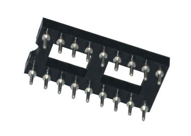 Conector redondo del jefe del Pin recto del zócalo 18P del agujero 2.54m m IC 180 grados