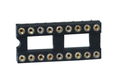 Conector redondo del jefe del Pin recto del zócalo 18P del agujero 2.54m m IC 180 grados
