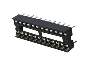 Zócalo recto 2.54m m del circuito integrado de la perforación rectangular 24 conectores pin