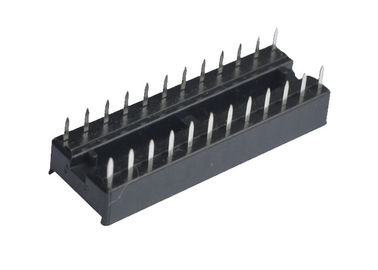 Zócalo recto 2.54m m del circuito integrado de la perforación rectangular 24 conectores pin