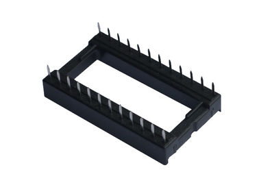 Fila negra de la perforación rectangular de la INMERSIÓN del zócalo de IC del conector del tablero del PWB de la echada 15.24m m