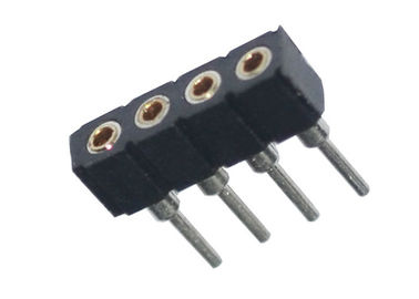 tablero plástico de la hembra del Pin 1x4 del jefe redondo del Pin para subir al jefe 1.27m m del Pin