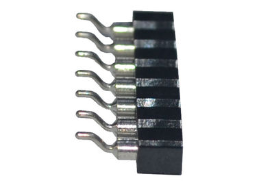 Tipo sola echada de SMT de la fila 2.54m m de la hembra del Pin del conector redondo del jefe horizontal