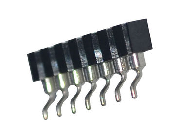 Tipo sola echada de SMT de la fila 2.54m m de la hembra del Pin del conector redondo del jefe horizontal