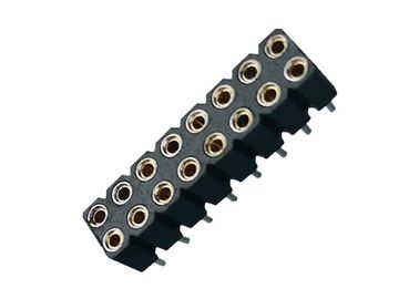 Trabajado a máquina alrededor de la INMERSIÓN femenina PPS 2.54m m 180° UL94V 0 del conector del jefe del Pin