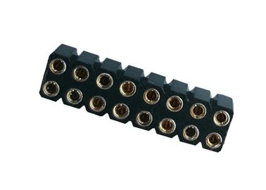 Trabajado a máquina alrededor de la INMERSIÓN femenina PPS 2.54m m 180° UL94V 0 del conector del jefe del Pin