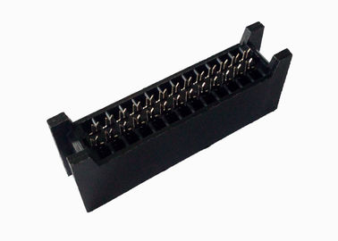 Alambre femenino de Idc del jefe de 26 Pin para subir al tipo de cable de la prensa del conector negro de 60V