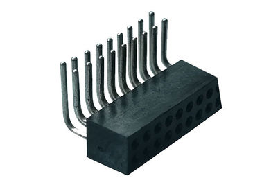 Pin de ángulo recto del conector 20 del tablero del PWB del jefe femenino doble de la fila de 1.27m m