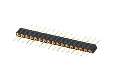 2.54m m con fila del jefe del Pin del agujero sola tipo 10 conector pin de la INMERSIÓN de 180 grados