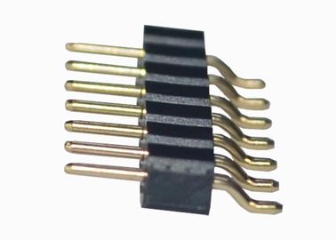 Soporte vertical SMT del Pin del jefe fila masculina redonda horizontal 6 del conector de la sola