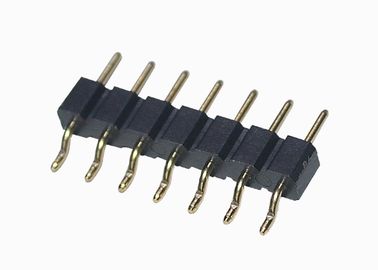 Soporte vertical SMT del Pin del jefe fila masculina redonda horizontal 6 del conector de la sola