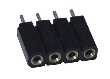 Voltaje de Withstand femenino recto del conector del jefe del PWB de la sola fila 500 V
