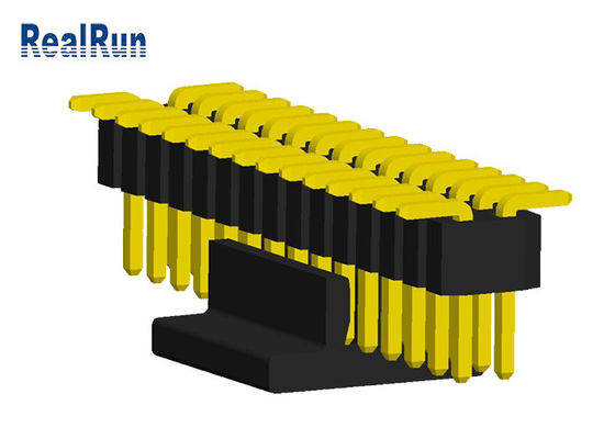 Fila dual Pin Header de la echada PA6T UL94V-0 de SMT 0.75A 1.0m m