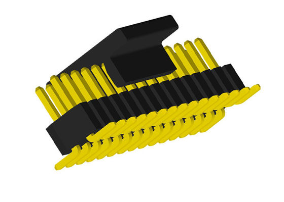 Fila dual Pin Header de la echada PA6T UL94V-0 de SMT 0.75A 1.0m m