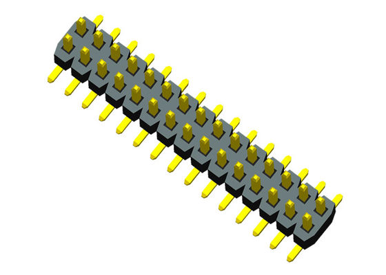fila dual SMT Pin Header 0.75A de la echada de 1.0m m con el poste de la ubicación