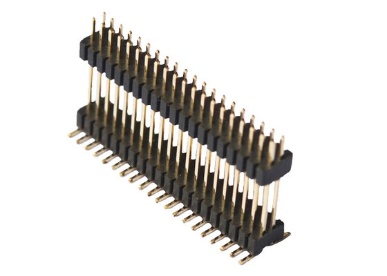 Aislador Pin Header Connector de la capa doble 40P PA6T 1.0*1.5m m