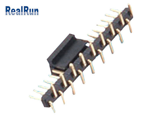 Conector masculino UL94V-0 del jefe de la sola vertical de la fila 18P PA6T 1.27m m