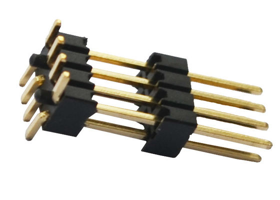 Echada de la UL 94V-0 Pin Header Connector 1.27m m con la clavija de ubicación