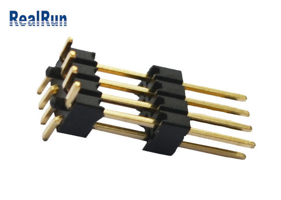 Echada de la UL 94V-0 Pin Header Connector 1.27m m con la clavija de ubicación