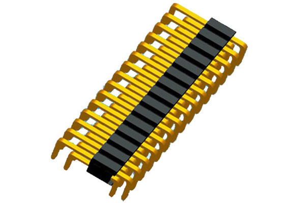 Tipo echada de U de Pin Header 1.27m m de la fila del doble de PA6T 80P
