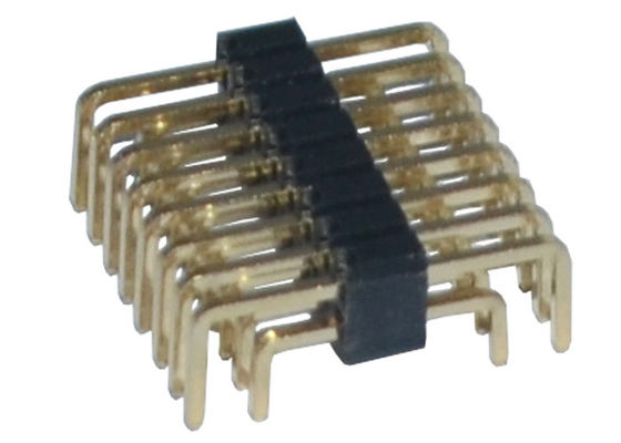 Tipo echada de U de Pin Header 1.27m m de la fila del doble de PA6T 80P