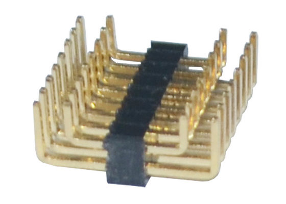 Tipo echada de U de Pin Header 1.27m m de la fila del doble de PA6T 80P