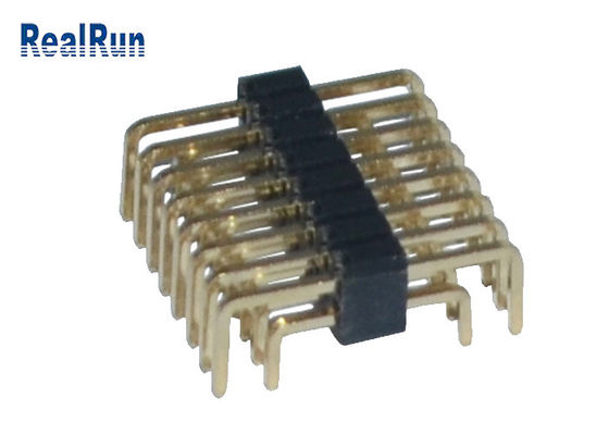 Tipo echada de U de Pin Header 1.27m m de la fila del doble de PA6T 80P